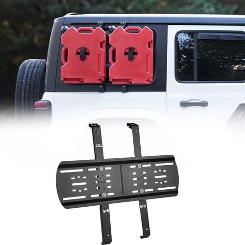 Rear Window Storage Panel Kit Compatible with Wrangler JL, Mounting Plate Kits for Recovery Traction Boards Mount Gas Can Mount
