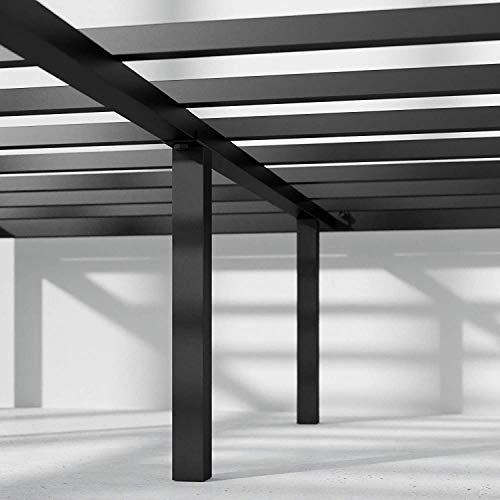 Zinus Van Queen Bed Frame 40cm Metal Bed Base | Steel Slat Mattress Support | Bedroom Furniture, Black