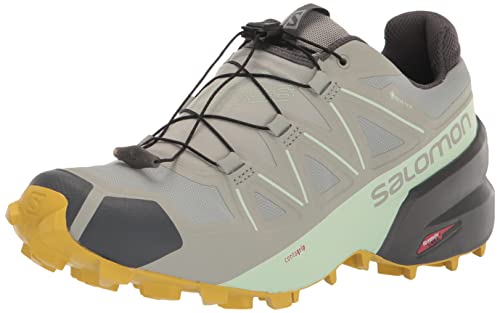 Salomon Women's Speedcross 5 GTX W Trail Running Shoes, Wrought Iron/Spray/Antique Moss, 8 US