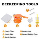 Honey Lake Beekeeping Supplies Bee Smoker Starter Kit, 16 Pcs Bee Keeping Starter Kit Bee Keeping Supplies-All for Beekeepers Including Different Kinds of Beekeeping Tools