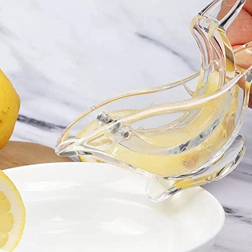 2 Pack Bird Lemon Lime Squeezer - Manual Lemon Citrus Juicer - Bird Shaped Lemon Squeezer - Acrylic Glass Wedge Lemon Lime Squeezer Press - Cute Kitchen Gadgets Accessories