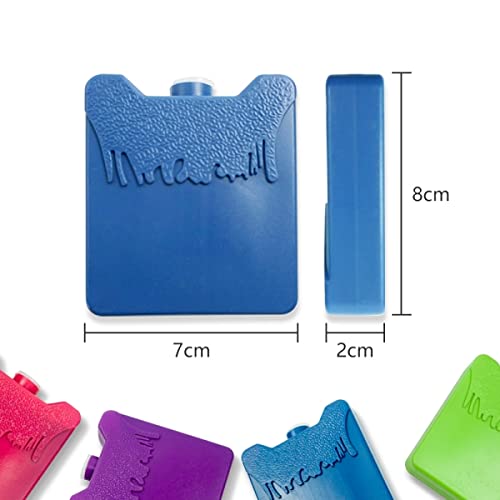 (Colorful) - WORLD-BIO Freezer Ice Blocks Pack for Cool Lunch Box Bag Cooler Kids Freezer Ice 4 Packs