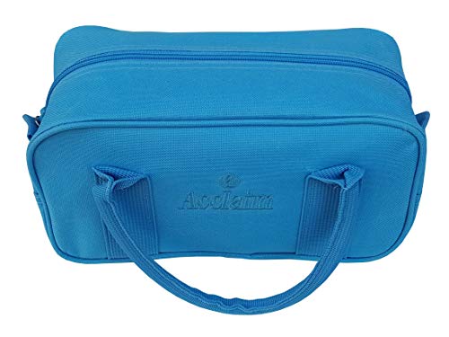 Acclaim Paris Nylon Two Bowl Level Lawn Flat Green Short Mat Locker Bowls Bag (Blue), Blue, Durable