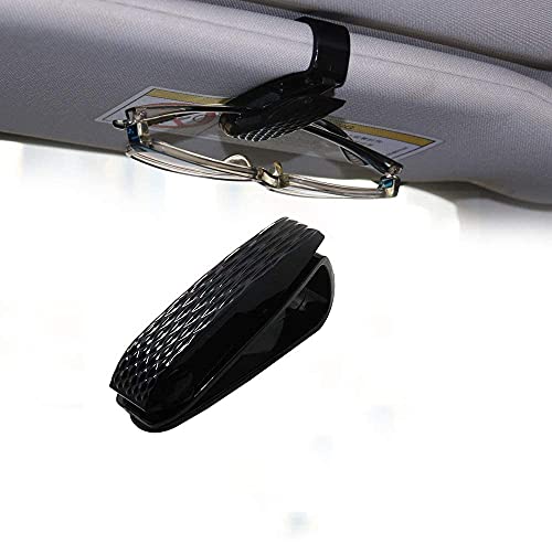 1 Pack Glasses Holders for Car Sun Visor, Sunglasses Eyeglasses Holder Clip Hanger Mount with Ticket Card Clip