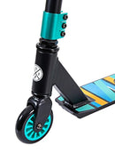 Two Bare Feet Stunt Scooter - Wedge and Aztec Freestyle Stunt Scooters for Tricks, Kids, Teens, Adults (Wedge Black/Mint)