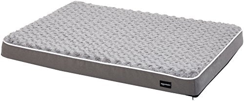 Amazon Basics Ergonomic Foam Pet Dog Bed, 69 x 91 centimeters, Grey
