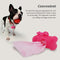 ZENVALY Dog Waste Bag Dispenser, Portable Waste Bag Dispenser for Hanging Dog Waste Bags, Bag Dispenser for Attaching to the Dog Lead with 1 Roll, Leak-proof Dog Waste Bags, Pink