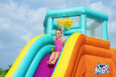 Bestway Inflatable Water Park 5.65x3.73x2.65m Slide World Jumping Castle, Climbing Wall Game, Double Slides Blow Up Playground Bouncer for Outdoor