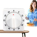 Wind Up Timer | 60-Minute Mechanical Square Timer for Kids with Alarm Reminder,Multifunctional Mechanical Timer Silent Timer for Cooking Baking