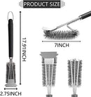 Grill Brush and Scraper - Quick Easy Safe BBQ Grill Steam Cleaning Stainless Steel Brush - Best for Weber Gas, Charcoal, Porcelain, Cast Iron, All Grilling Grates