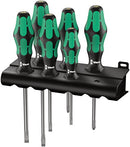 Wera Kraftform Plus Slotted/Phillips Screwdriver Set and Rack (6 Pieces)