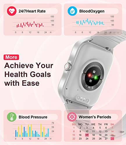 LIGE Smart Watch for Women Men (Answer/Make Calls), 2023 Newest 1.83 Inch Fitness Tracker, Heart Rate/Sleep Monitor/Pedometer/Calories, Multiple Sports Modes, Waterproof Fitness Watch for Android iOS