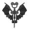 zhenzhenhao Wine Opener,Wing Corkscrew,Zinc Alloy Bat Shaped Wine Bottle Opener,2 in 1 Red Wine Beer Bottle Opener for Wine Enthusiast Waiters Chrome