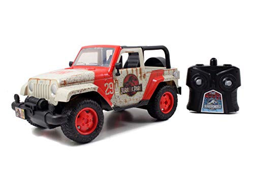 Jada Toys Jurassic World 1:16 Wrangler RC Remote Control Car 2.4 GHz, Toys for Kids and Adults, 97054