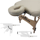 STRONGLITE Portable Massage Table Olympia - Package w/ Adjustable Face Cradle, Face Pillow, Full Round Bolster, Microfiber Sheet Set & Carry Case