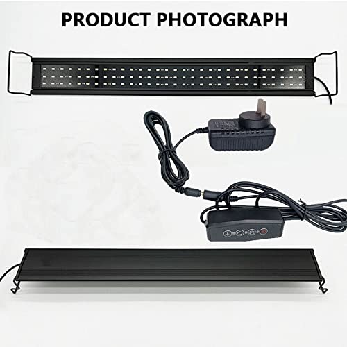 40 60 90cm Aquarium Light Lighting Bar Full Spectrum Plant Fish Tank Lamp Dimmable 5730 LED with Time Extendable Brackets for Saltwater Freshwater Planted Tank (90cm)