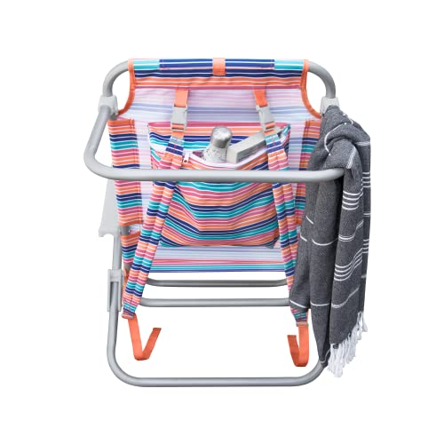 Hurley Deluxe Backpack Beach Chair, One Size, Sherbet