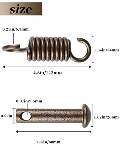 Hammock Chair Ultimate Hanging Kit - Egg Hammock Chair Spring Pin Plug Hardware- 500LB Hammock Chair Hanging kit for Hanging Basket Chairs Hammock and Porch Swings Brown