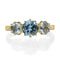Gin & Grace 10K Yellow Gold Genuine Aquamarine & Natural London Blue Topaz Ring with Diamonds for women | Ethically, authentically & organically sourced (Round-cut) shaped London Blue Topaz hand-crafted jewelry for her | London Blue Topaz Ring for women