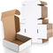 100 Pack Shipping Boxes 6 x 6 x 2 Inch Corrugated Cardboard Boxes Small Mailing Boxes Reusable Moving Box for Mailing Packing and Shipping (White)