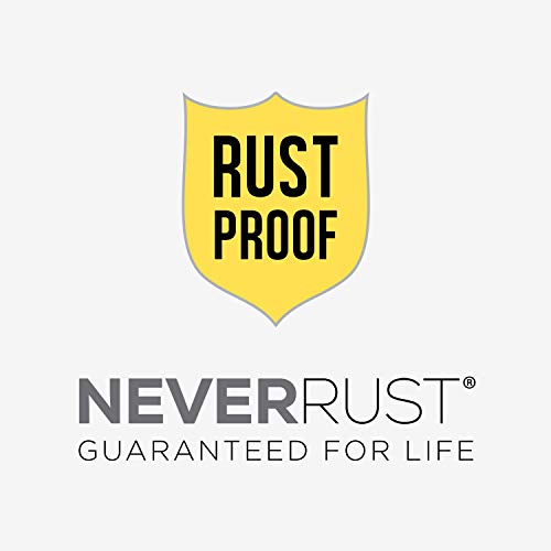 Zenna Home NeverRust Aluminum Double Curved Tension Shower Curtain Rod, 50 to 72-Inch, Satin Nickel