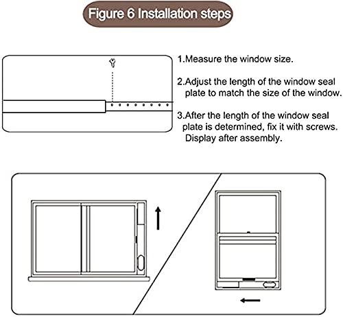 NC Portable Ac Window Vent Kit, Air Conditioner Window Seal, Universal Ac Vent for Sliding Windows and Hung Windows