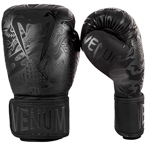 VENUM "Dragon" Boxing Gloves, Black/Black