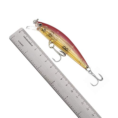 WANBY Fishing Lures Proven Explosive Color Special Minnow Swimbait Vibrating Jigging Freshwater Saltwater Fishing Lures with Hook Fishing Tackle for Trout Bass Salmon