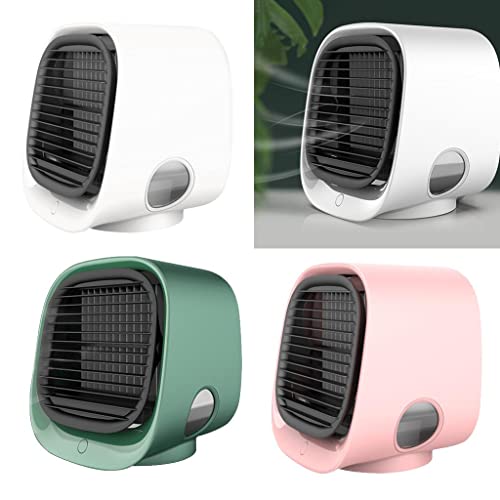 PETSOLA Portable Air Cooler Fan Desktop Cooling Air Conditioner Humidifier - Green, 16.6cm