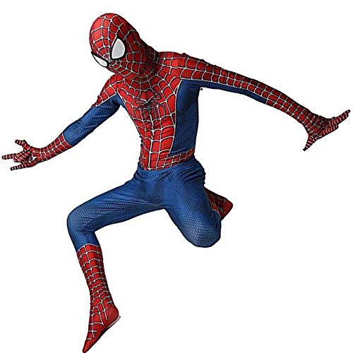 ZXDFG Spiderman Costume Children's Fancy Dress Spiderman Costume Boys Homecoming Suit 3D Print with Mask Halloween Carnival Superhero Cosplay Real Spiderman Costume Girls Red Far from Home