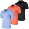 3 Pack:Mens Quick Dry Fit Polo Shirt Short Sleeve Golf Tennis Clothing Active Wear Athletic Performance Tech Sports Essentials Moisture Wicking Casual Dri-Fit T Shirts,Set 1-M