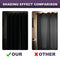 H.VERSAILTEX Blackout Thermal Insulated Grommet Room Darkening Curtains for Bedroom and Living Room - Set of 2 Panels, Each W132cm x D160cm, Jet Black