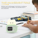 Kids Alarm Clock with Toast Night Light,Kids Digital Alarm Clock,Rechargeable Portable Alarm Clock Timer,USB Charging Healing Atmosphere Light Dimmable,Grow Alarm Clocks for Toddlers Boys Girls Birthday Gifts(Green B)