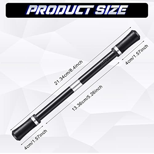 2 Pieces Spinning Pen Rolling Finger Rotating Pen Gaming Trick Pen Mod with Tutorial No Pen Refill Stress Releasing Brain Training Toys for Kids Adults Student Office Supplies (Black and Silver)