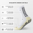 Men's Soccer Socks Anti Slip Non Slip Grip Pads for Football Basketball Sports Grip Socks, 4 Pair B0BDF3FTVL, White, One Size Tall