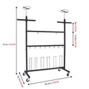 ztysn Hockey Gear Drying Rack Ice Hockey Stick Holder Field Hockey Equipment Dryer Large Hockey Display Storage Rack Sports Metal Tree Stand for Football Lacrosse