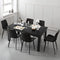 Giantex Dining Table, Wood Rectangular Table, Modern Farmhouse Table 63" x 31.5" x 30", Home Furniture Kitchen Table, Black Dining Room Table for 4-6 People