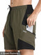 ARSUXEO Mens Mountain Bike Shorts MTB Shorts with Liner Padded Biking Cycling Shorts Loose Fit Lightweight, Army Green, X-Large