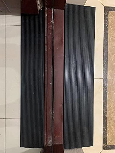 Cashoner 1.2 Inch Rise Solid Rubber Ramp 7.9 Inch Wide Non-Skid Wheelchair Ramp 1500 lbs Weight Capacity for Bathroom Doorways Steps Stairs Mobility Scooters for Home