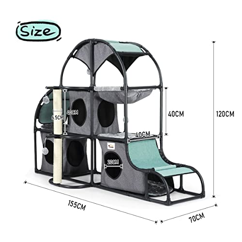 Petscene Multi-Tier Cat Scratching Post Tower Furniture Cat Tree House Scratcher Condo