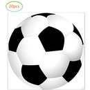 Fenghu Soccer Birthday Party Supplies Football Party Tableware Set, 20 Plates and 20 Napkins, Soccer Theme Birthday Party Decorations