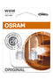 OSRAM 2825-02B ORIGINAL W5W Halogen, number plate position light, 2825-02B, 12V passenger car, double blister (2 lamps)