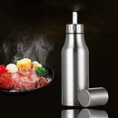 Oil Dispenser Bottle,Stainless Steel Olive Oil/Vinegar/Sauce Dispenser Cruet with No Drip Pouring Spout,17 oz/500ML