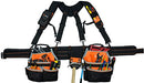 MELOTOUGH Pro Framer Combo System Tool Belt with Suspenders Construction Tool Pouch Builder Heavy Duty Carpenter Suspension Rig Tool Belt and Multi Function for electrician , roofing ,contractor…