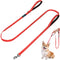 PuppyDoggy Dog Leash for Small to Medium Dogs 6 ft with 3 Reflective Stitching and 2 Traffic Padded Handles Dog Lead/Rope, Pet Leash for Running Walking Training (Red 1 Pack)