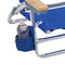 Rio Brands 5 Position Classic Lay Flat Beach Chair with Backpack Straps, Blue, 8.5"