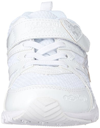 瞬足(シュンソク) Syunsoku Sneakers Kids Girls White School Shoes, Lightweight, 7.5-9.6 inches (19-24.5 cm), 2E LEJ 4270 7870, White/White_Old Color, 21.5 cm 2E