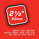 Pride Professional Tee System Shortee Tee, 2-1/8 Inch-120 Count (Red on White)