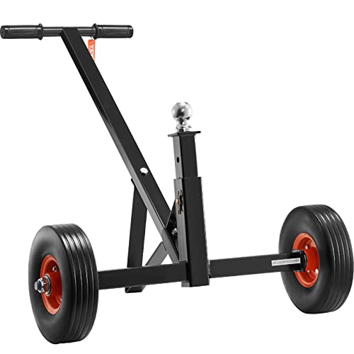 VEVOR Adjustable Trailer Dolly, 800 Lbs Capacity Trailer Mover Dolly, 15.7" -23.6" Adjustable Height, 2" Ball Trailer Mover with 16" Wheels, Heavy-Duty Tow Dolly for Car, RV, Boat