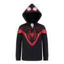 Marvel Spider-Man Miles Morales Boys Zip Up Hooded Sweatshirt and Pants Set for Toddlers and Big Kids Black, Black, 2 Years